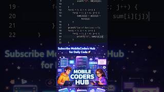 Mobile Coders Hub | C Programming Day 59/100 –Matrix Addition #CProgramming #100DaysOfCode