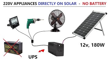 POSSIBLE ? Run 220V AC Appliances with 12v 180W Solar Panel without Battery
