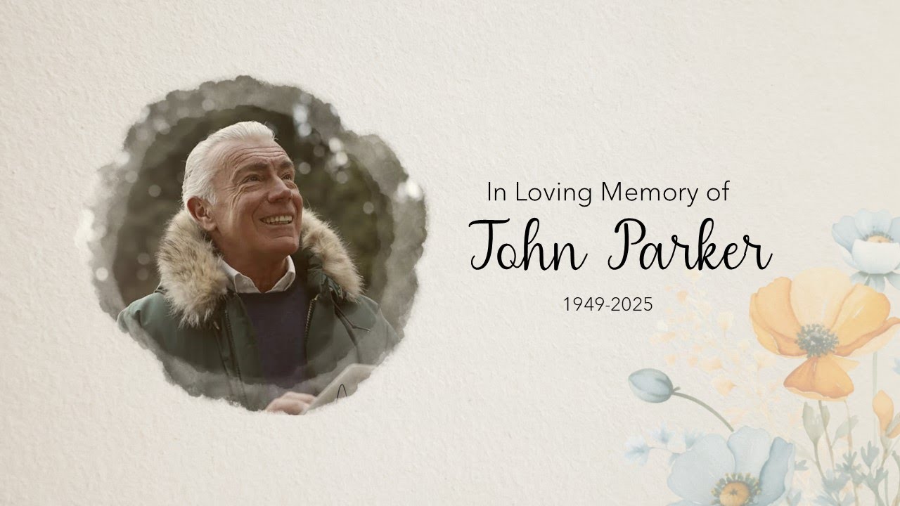 Funeral Photo Slideshow PowerPoint Template for Memorial Service In Loving Memory