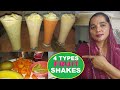 4 EASY MILKSHAKE RECIPE | PUNJABI REFRESHING SUMMER DRINKS