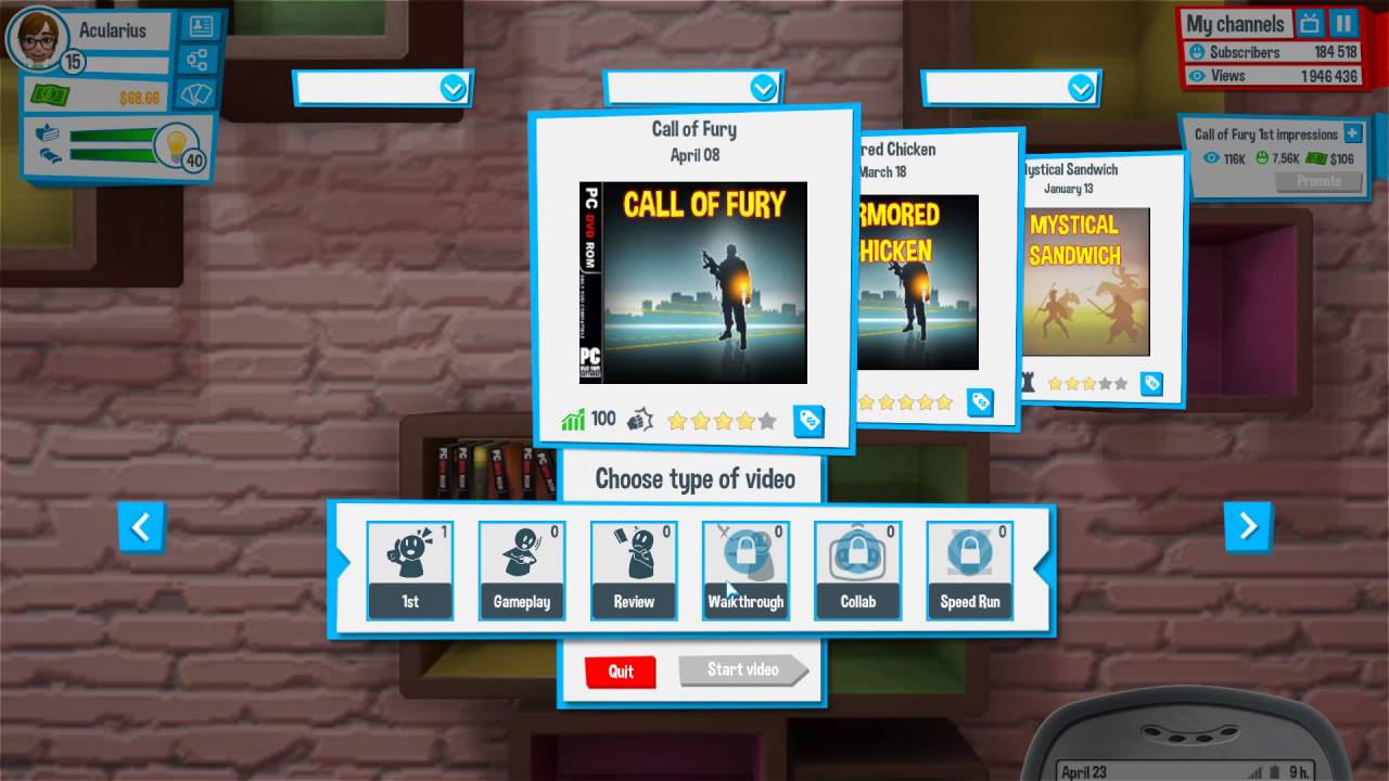 Youtuber's Life Beta - Acularius' Irony - 007