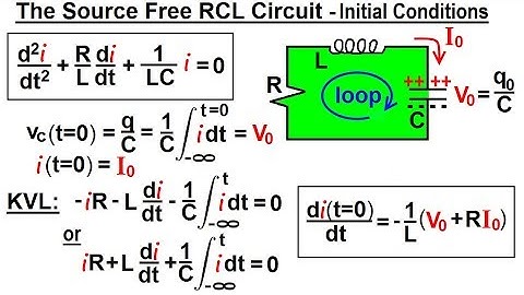 Electrical Engineering: Ch 9: 2nd Order Circuits (18 of 76) Source Free RCL Circuit-Initial Cond