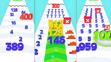Numbers Madness Run Merge Game - Android Satisfying run number collection walkthrough gameplay