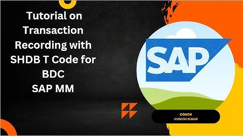 Transaction Recording with SHDB T Code for BDC | Usage of MASS T Code in SAP MM