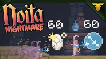 Noita Nightmare Mode Any% Set Seed Speedrun in 0:2:05 [WR] (early access)