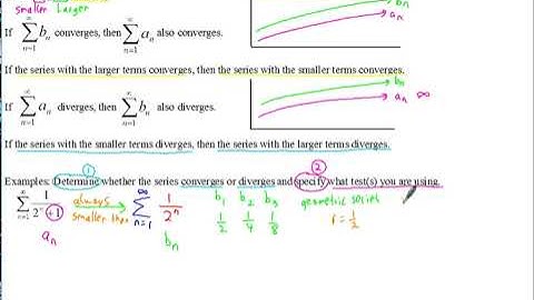 AP Calculus BC Notes Direct Comparison Test and Limit Comparison Test