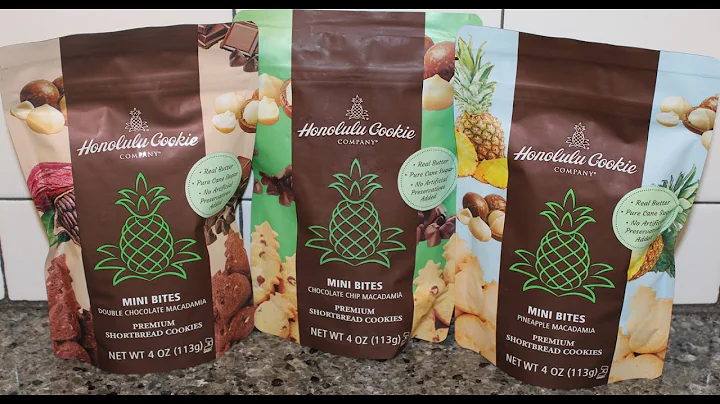 Honolulu Cookie Company Macadamia Shortbread Cookies: Double Chocolate, Chocolate Chip, Pineapple