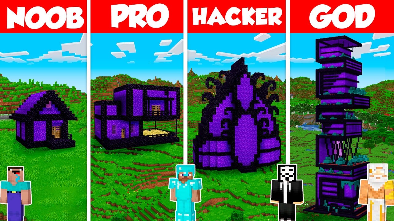 Portal House Build Battle Challenge - Noob vs Pro vs Hacker vs God ...