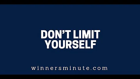 Don’t Limit Yourself | The Winner's Minute With Mac Hammond
