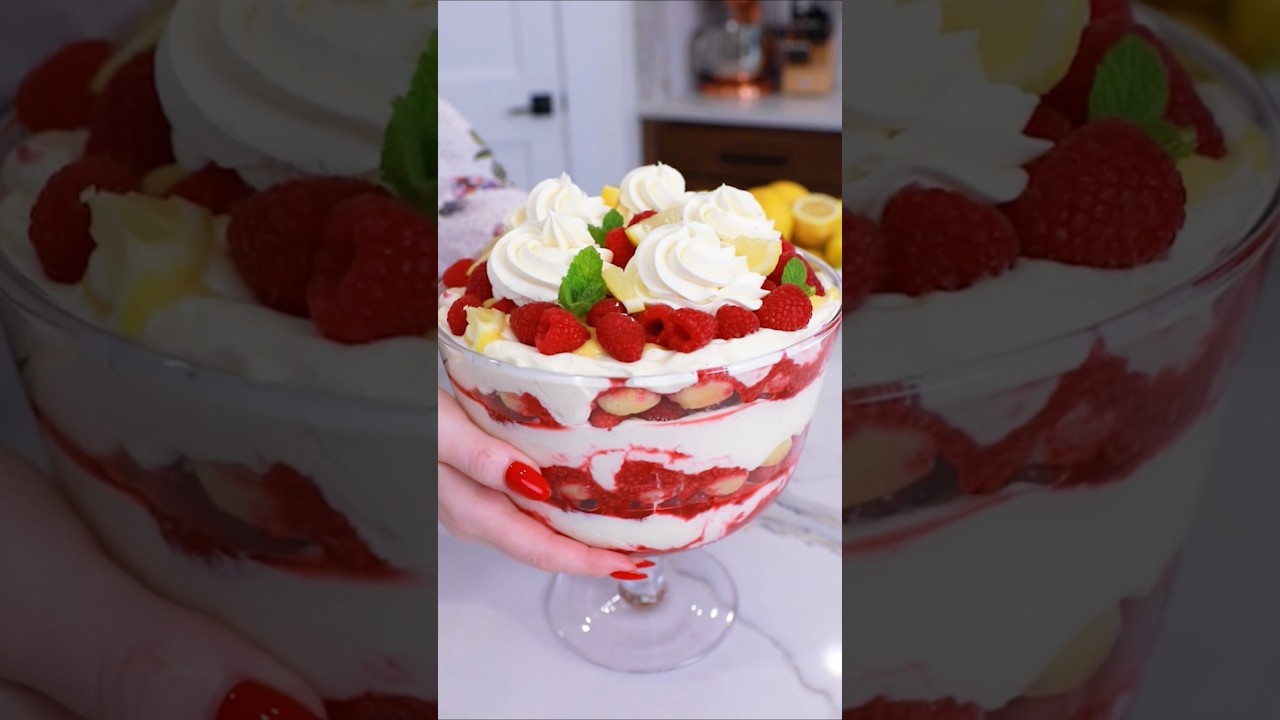 Easy No-Bake Raspberry Lemon Cheesecake Trifle