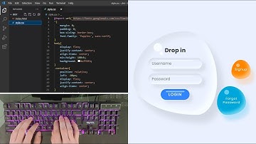 ASMR Programming - Liquid Drop Login Page using Html CSS - No Talking