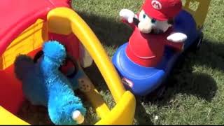 Eric Teaches Cookie Monster How To Drive Cozy Coupe GoAnimate Videos David Crashes Car