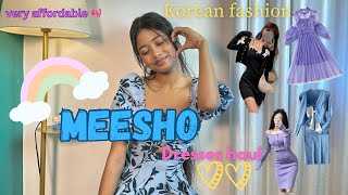 MEESHO korean dresses haul❤cute and affordable ✨must havewinter perfect dresses