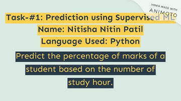 Task #1- Prediction using Supervised ML | TheSparksFoundation