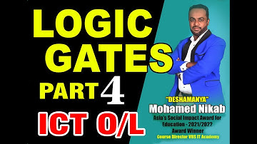 G.C.E. O/L ICT Logic Gates Part 4 by Nikab Sir