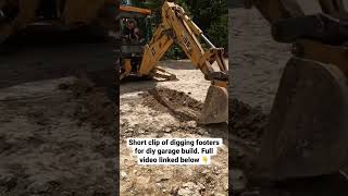 Digging garage foundation footers #shorts