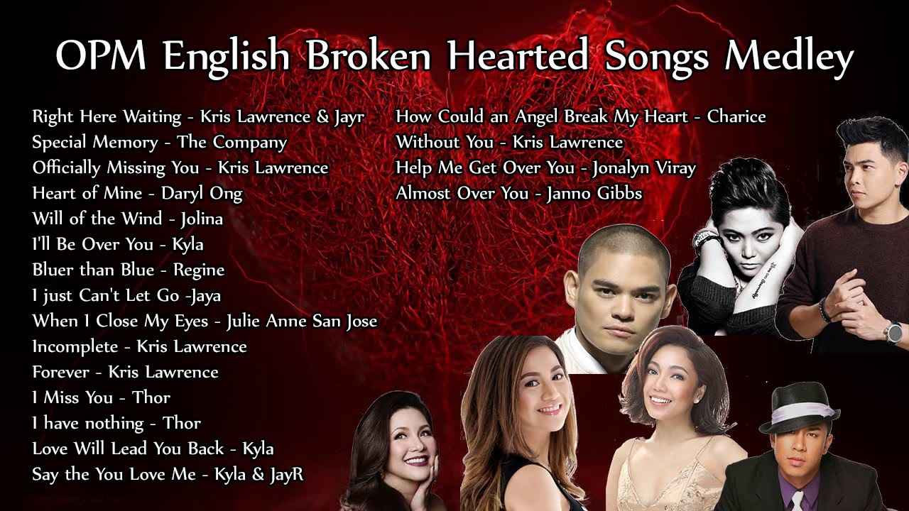 ⁣English OPM Broken Hearted Songs MEDLEY - Daryl Ong, Kyla, JayR, Regine, Jona, Charice, & more!