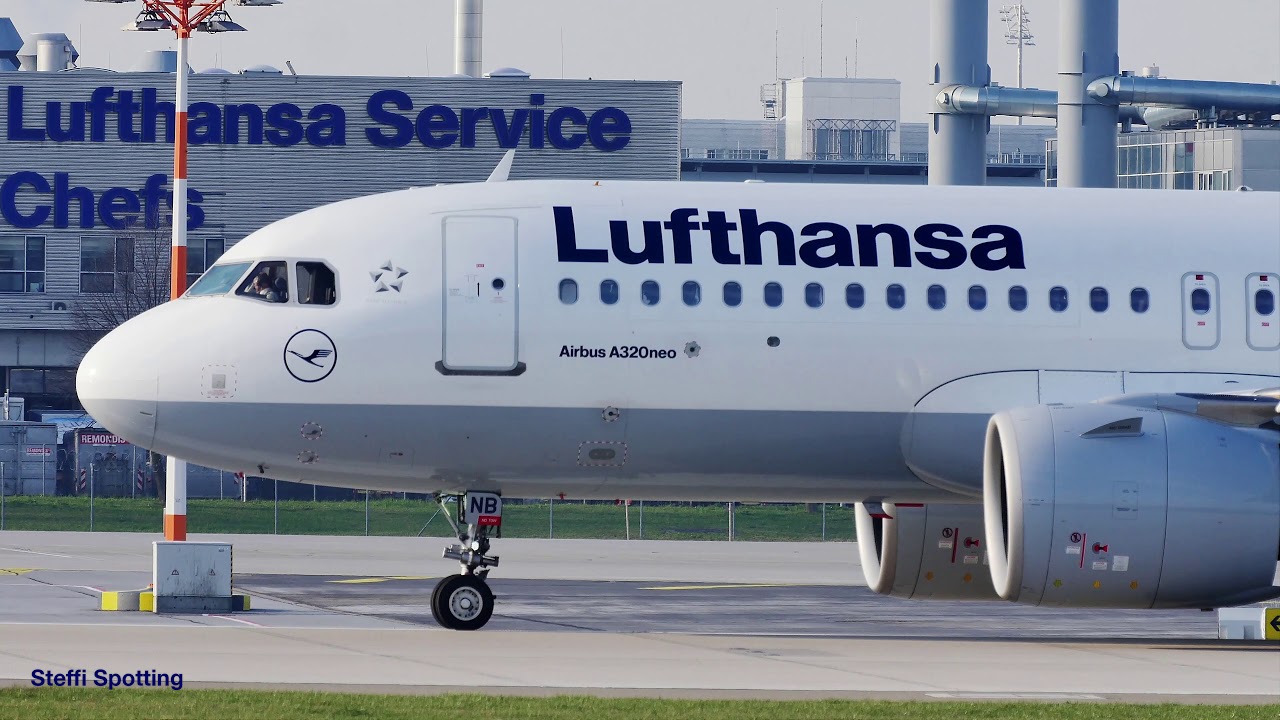 Lufthansa D-AINB Airbus A320neo "First to Fly A320neo" Munich Airport, MUC - 4K