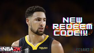 NBA 2K Mobile Season 3: New Locker Code: Klay Thompson | January 2021 🔥
