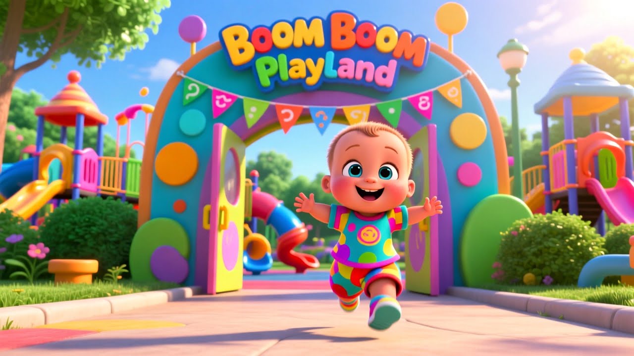 Бум-Бум Игровая площадка 🎡🎈 | Веселая приключенческая песня для детей | Обучение и игра для детей