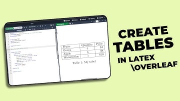 How to Create Tables in Latex Overleaf