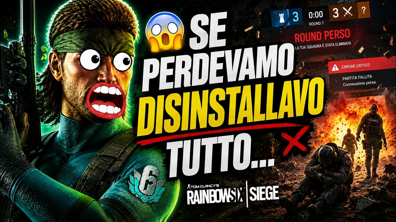 😱 Se perdevamo DISINSTALLAVO tutto... Rainbow Six Siege - YouTube
