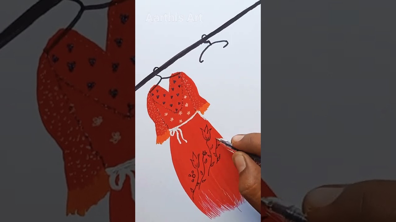 simple Barbie dress drawing 