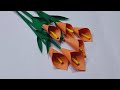 How to make paper tulip flower | | Easy paper tulip@artandcraftplace886