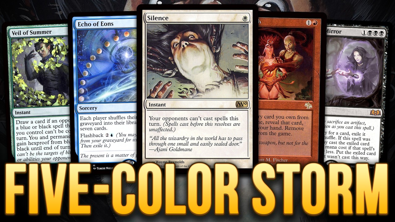 FIVE-COLOR!? The EPIC Storm with Silence + Jetmir's Garden — MTG Legacy | Magic: The Gathering