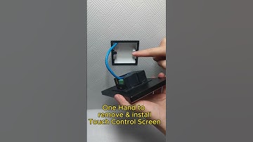 One hand to install the wall mounted touch screen