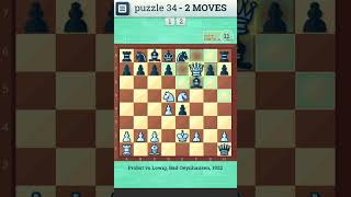 CHESS PUZZLE - 34 ? | Checkmate in two moves | Chess, Chess Strategy, Chess Game, Chess Puzzles screenshot 4