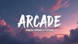 Duncan Laurence – Arcade (Lyrics)ft. FLETCHER|  8K Lyric Video|The Sound of Endless Memories