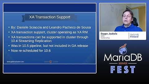 Galera Clustering in MariaDB 10.5 and beyond - Seppo Jaakola - MariaDB Server Fest 2020