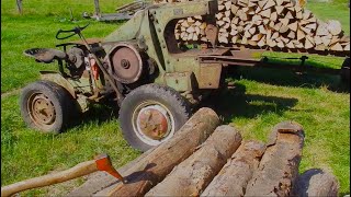 Antique Wood Splitter | Vintage Log Splitter | Firewood Processing | Amazing Log Splitter Machines