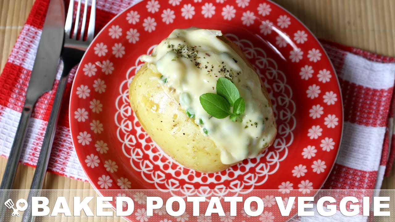 Batata recheada vegetariana AKA Veggie baked potato - RECEITAS SEM CARNE
