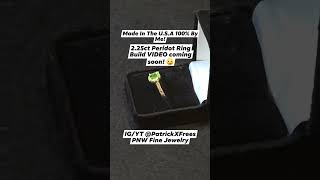 BIG Silver Peridot Ring! Full Video out soon! #customjewellery #silverring #peridot #handmadejewelry