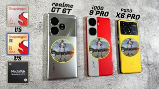 Realme GT 6T vs Poco X6 Pro vs IQOO Neo 9 Pro Pubg Test - Shocking FPS 😲 !