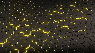 Hexagon Loop Footage 4K background yellow