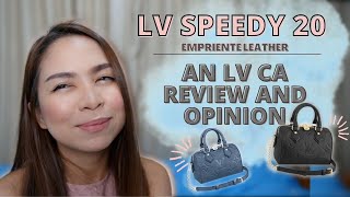 Review túi LV Speedy Bandouliere 20 empreinte leather 2021 