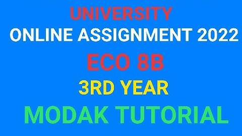 ECO 8B | 3RD YEAR | MANAGEMENT ACCOUNTANCY | #NSOU #MODAKTUTORIAL ASSIGNMENT ANSWER