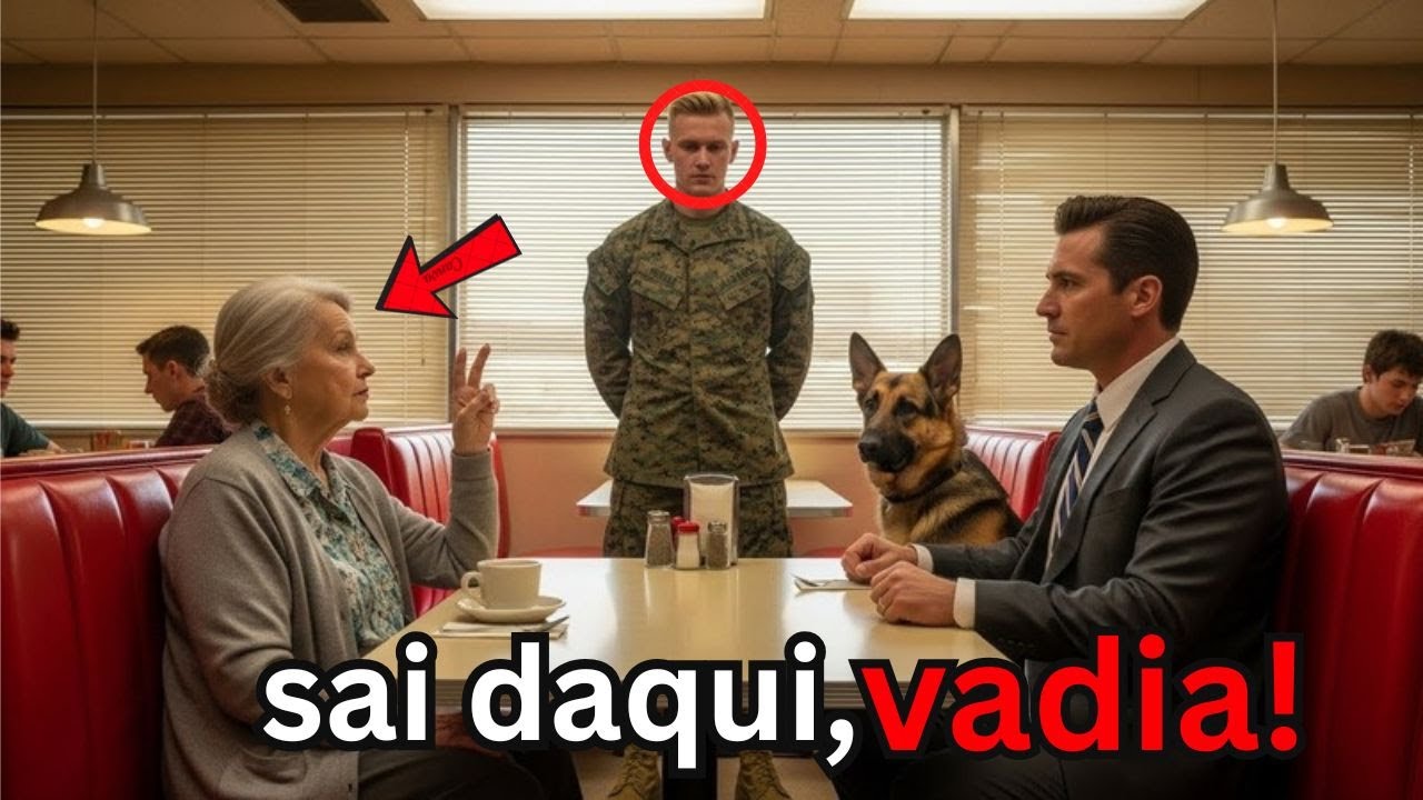 Idosa envia SOS silencioso em lanchonete — fuzileiro dos EUA e pastor alemão agem!