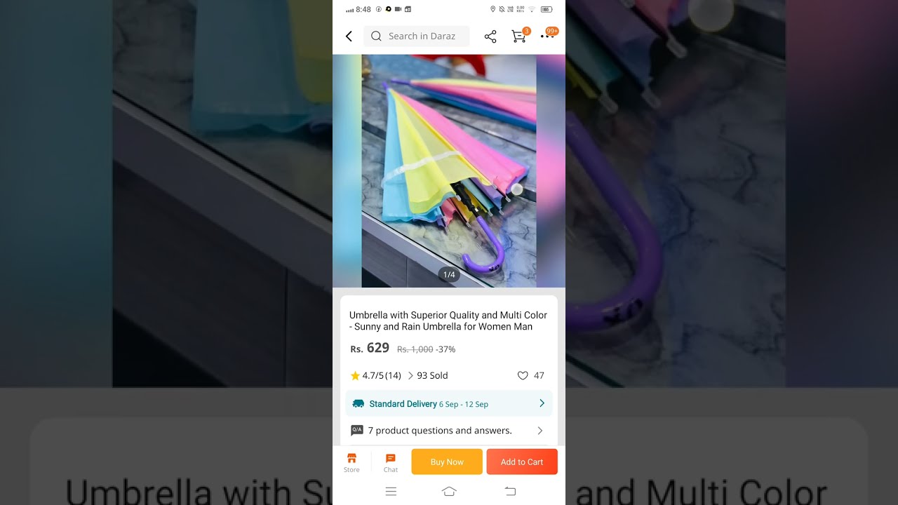 Umbrella With Superior Quality And Multi color By Danish Info