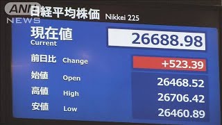 株価一時500円高　バブル後の最高値を2日連続更新(2020年11月25日)