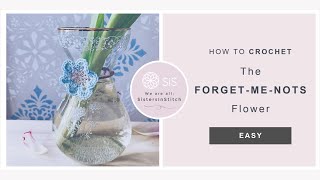 How to crochet the Forget-Me-Nots Flower | A flower tutorial