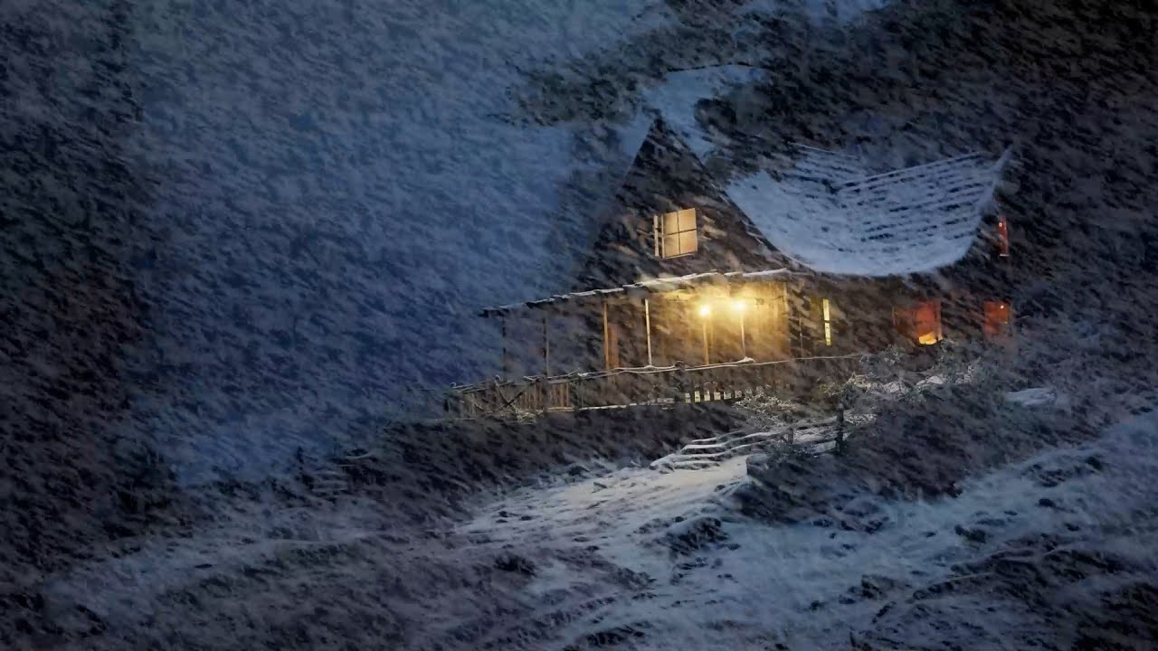 Blizzard at the Mountain | Howling Wind and Blowing Snow | Sounds for ...