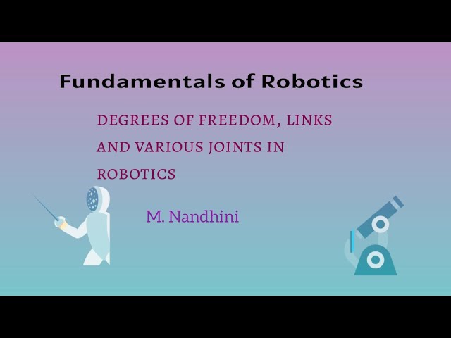 Degrees of Freedom,Links and various joints in robotics