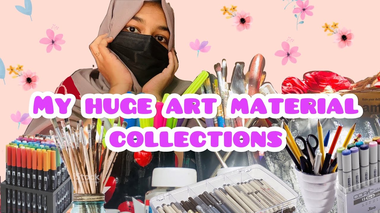 My huge art & craft material collections Malayalam basic art