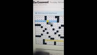 One of the most difficult New York Times crossword puzzles I have ever solved