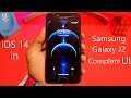 Ios 14 in samsung galaxy j2 core  complete ui setup