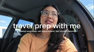 travel prep with me (what’s in my makeup bag, maintenance, cleaning)